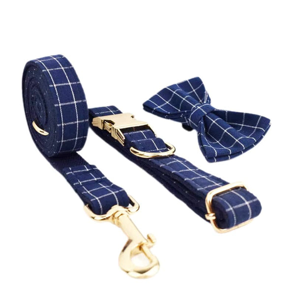 PLAID DARK BLUE SET