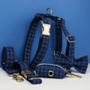 PLAID DARK BLUE SET
