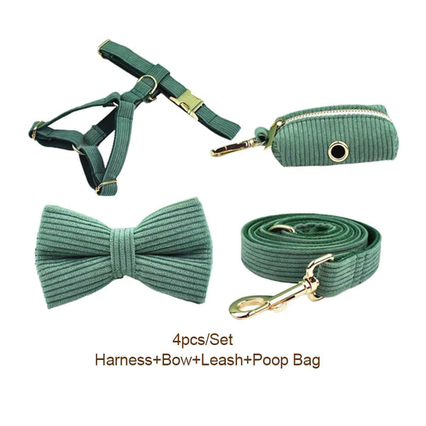 PERSONALIZED DARK GREEN CORDUROY CLASSIC SET