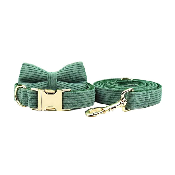 PERSONALIZED DARK GREEN CORDUROY CLASSIC SET