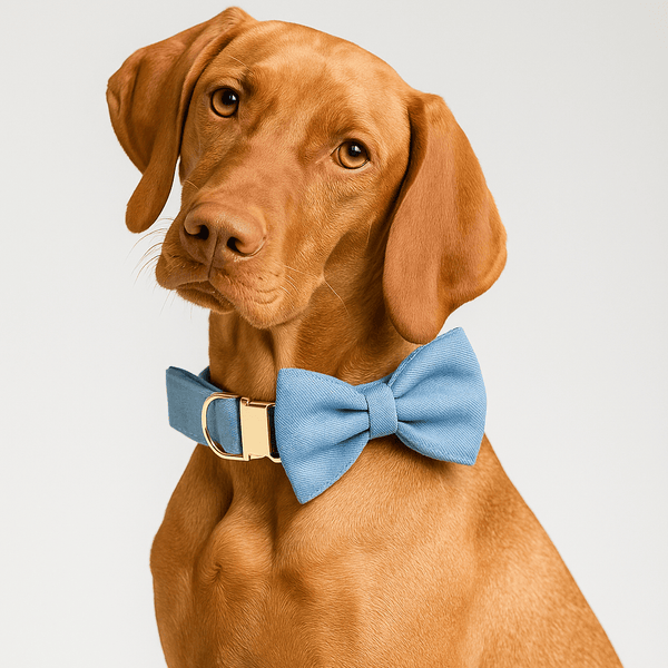 PERSONALIZED BLUE DENIM CLASSIC DOG WALK SET