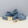 PERSONALIZED BLUE DENIM CLASSIC DOG WALK SET