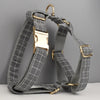PERSONALIZED GRAY PLAID CLASSIC DOG WALK SET
