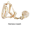 PERSONALIZED IVORY GOLD LEAF VELVET CLASSIC SET