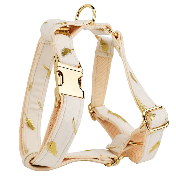 PERSONALIZED IVORY GOLD LEAF VELVET CLASSIC SET