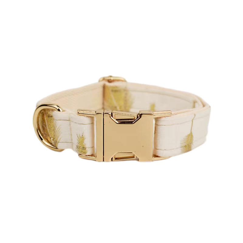 PERSONALIZED IVORY GOLD LEAF VELVET CLASSIC SET