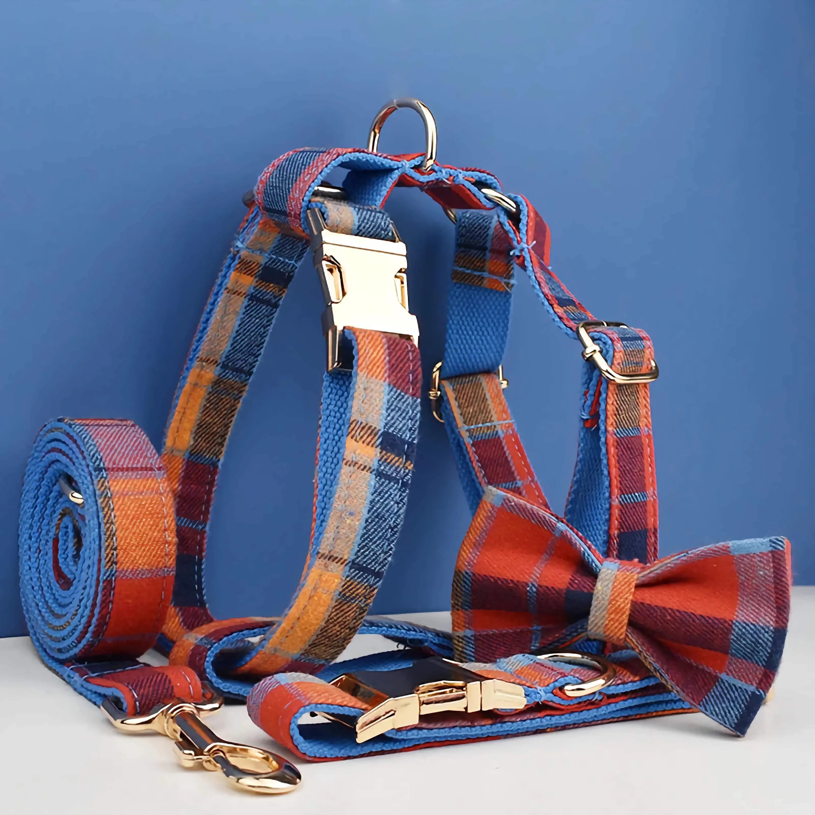 PERSONALIZED MIDNIGHT COPPER PLAID CLASSIC SET