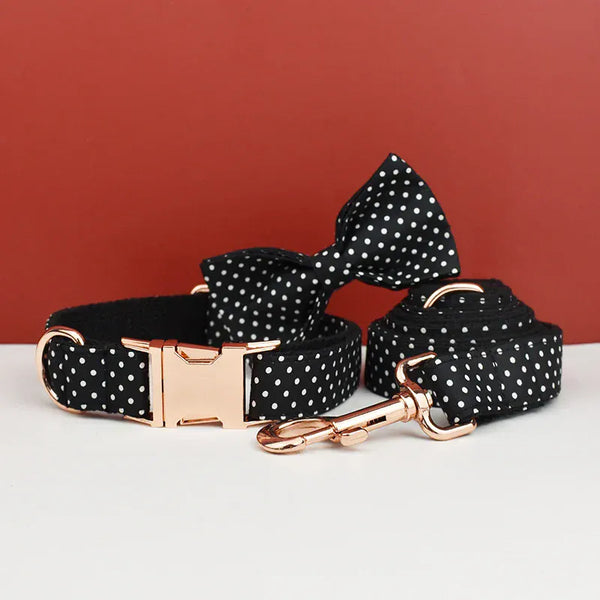 PERSONALIZED BLACK POLKA DOT CLASSIC SET