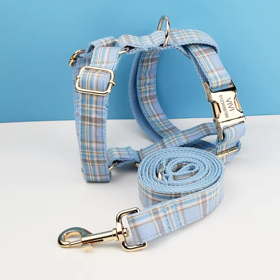 BLUE PLAID SET