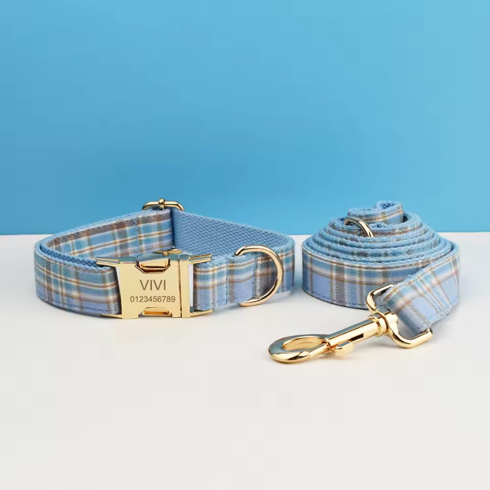 BLUE PLAID SET