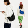 CASUALLY KNOTTED NYLON CRESCENT SLING BAG