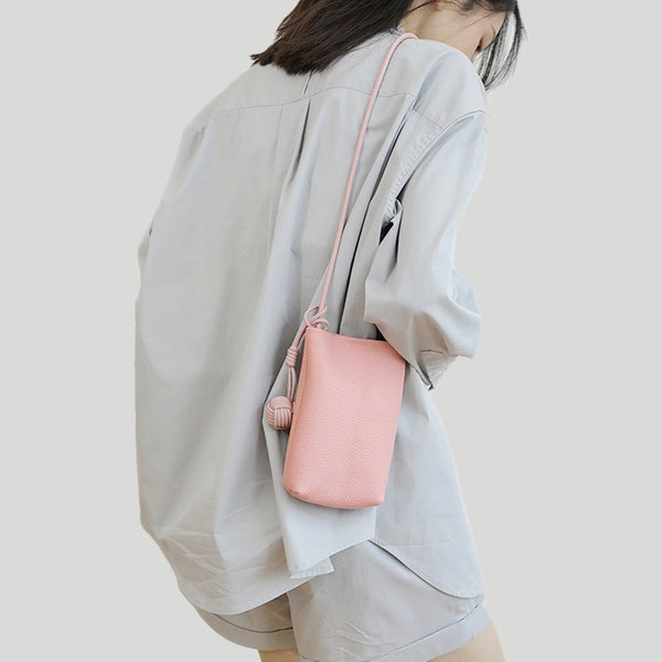 POLYCOLOR HANGING BALL LEATHER BAG