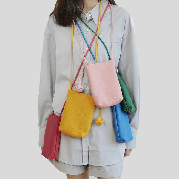 POLYCOLOR HANGING BALL LEATHER BAG