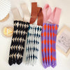 FOLDABLE ARGYLE KNITTED TOTE BAG