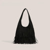 FRINGE SUEDE HOBO BAG