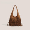FRINGE SUEDE HOBO BAG