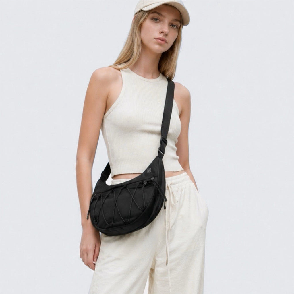 AIRY NYLON CRESCENT SLING BAG