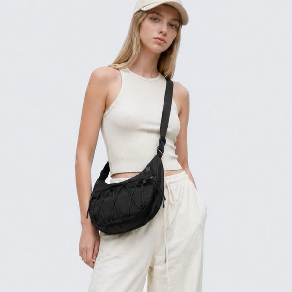AIRY NYLON CRESCENT SLING BAG