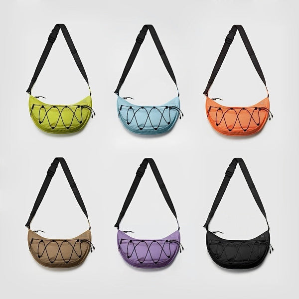AIRY NYLON CRESCENT SLING BAG