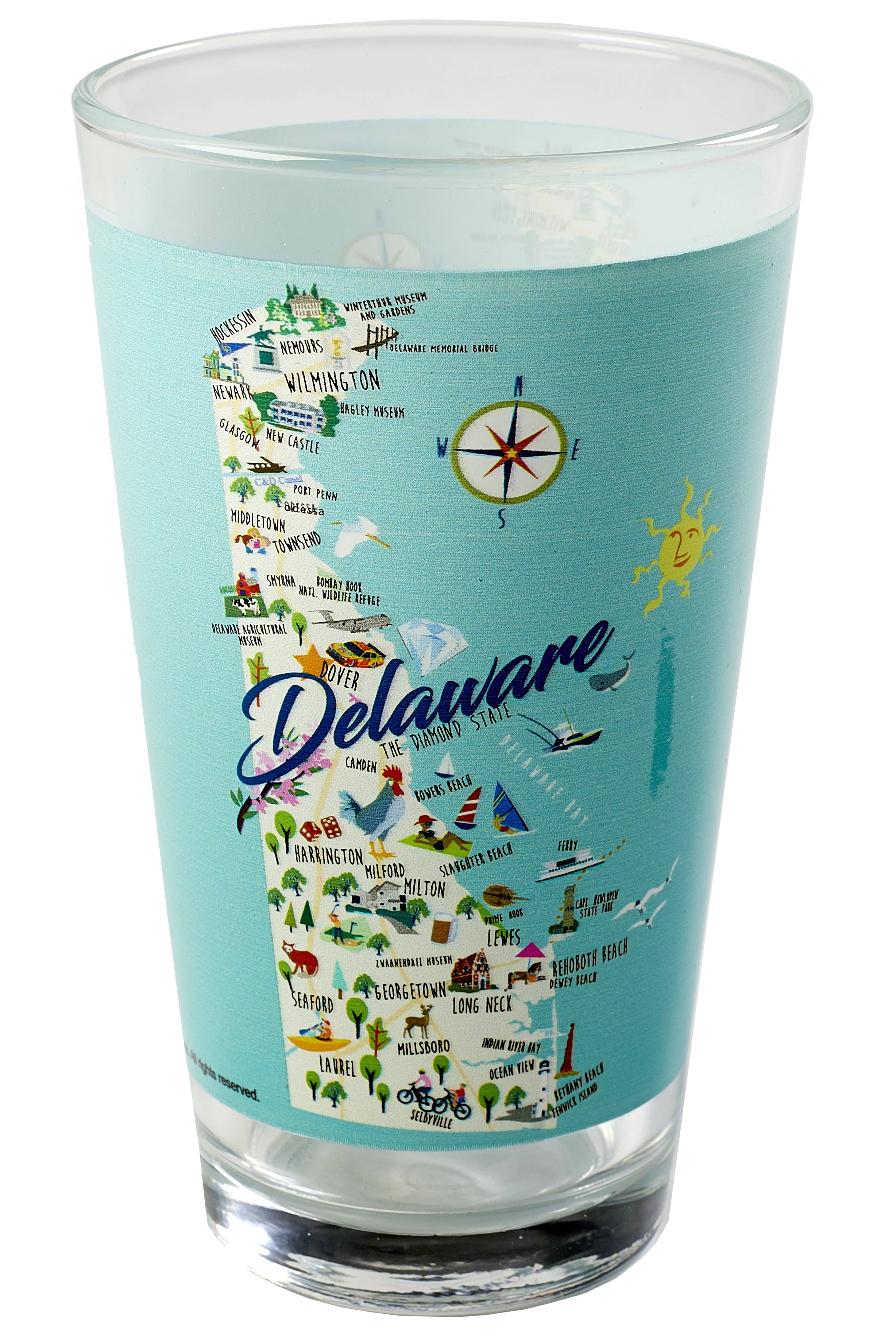 DELAWARE 16-OZ. PINT GLASS