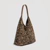LEOPARD SUEDE HOBO BAG