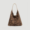 LEOPARD SUEDE HOBO BAG