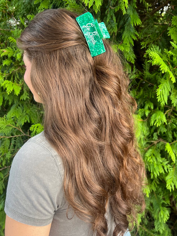BIRDS CURSIVE HAIR CLAW CLIP
