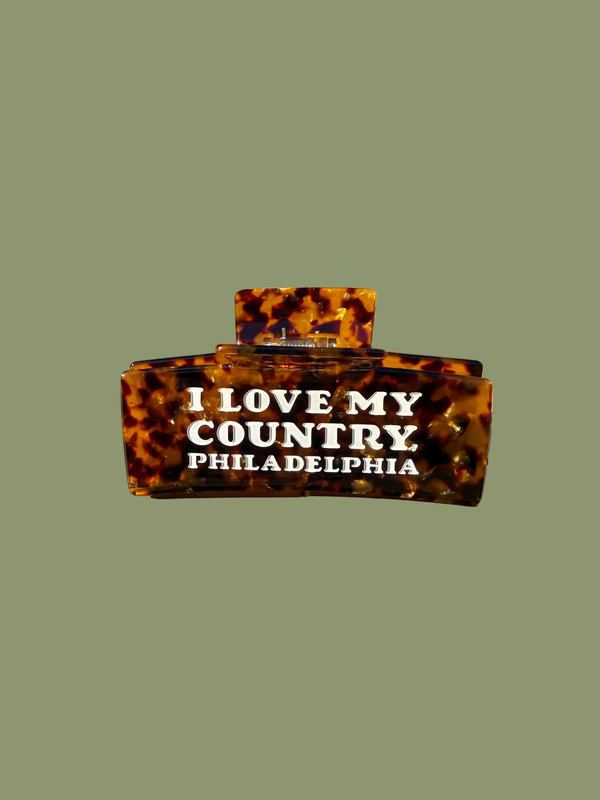I LOVE MY COUNTRY, PHILADELPHIA HAIR CLAW CLIP