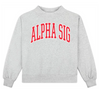 CAMPUS MOCK NECK SORORITY CREWNECK: ALPHA SIGMA ALPHA