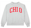 CAMPUS MOCK NECK SORORITY CREWNECK: CHI OMEGA