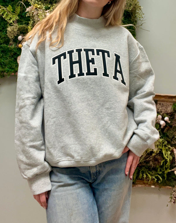 CAMPUS MOCK NECK SORORITY CREWNECK: KAPPA ALPHA THETA
