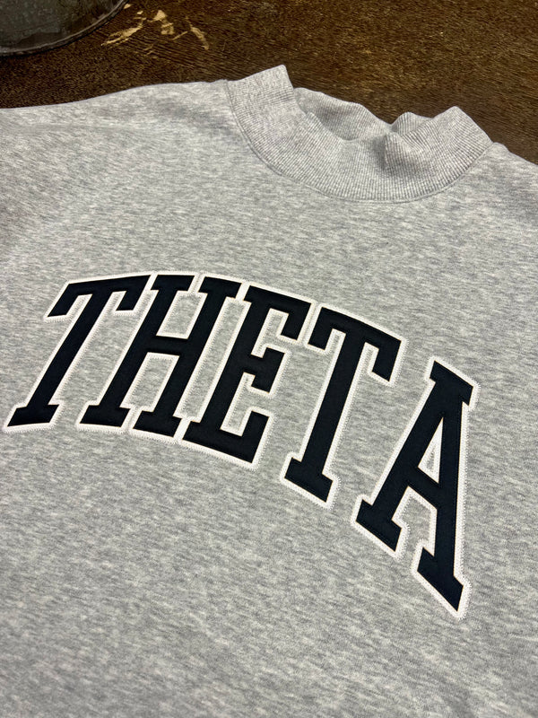 CAMPUS MOCK NECK SORORITY CREWNECK: KAPPA ALPHA THETA