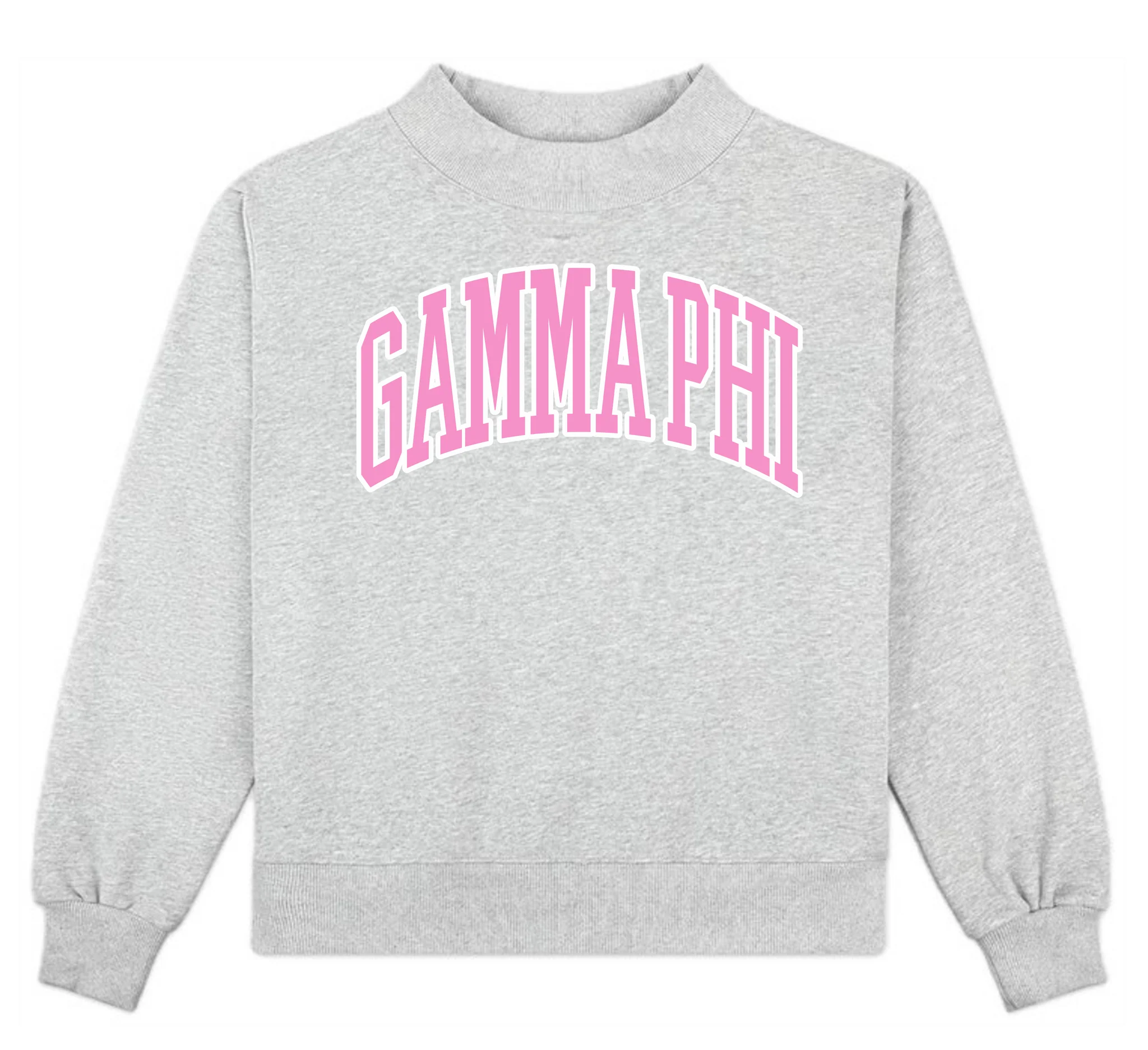 CAMPUS MOCK NECK SORORITY CREWNECK: GAMMA PHI