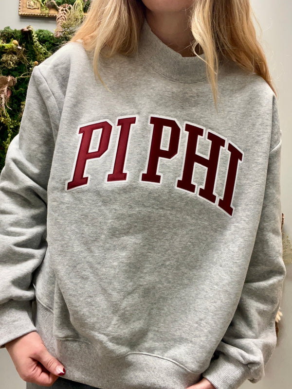 CAMPUS MOCK NECK SORORITY CREWNECK: PI BETA PHI