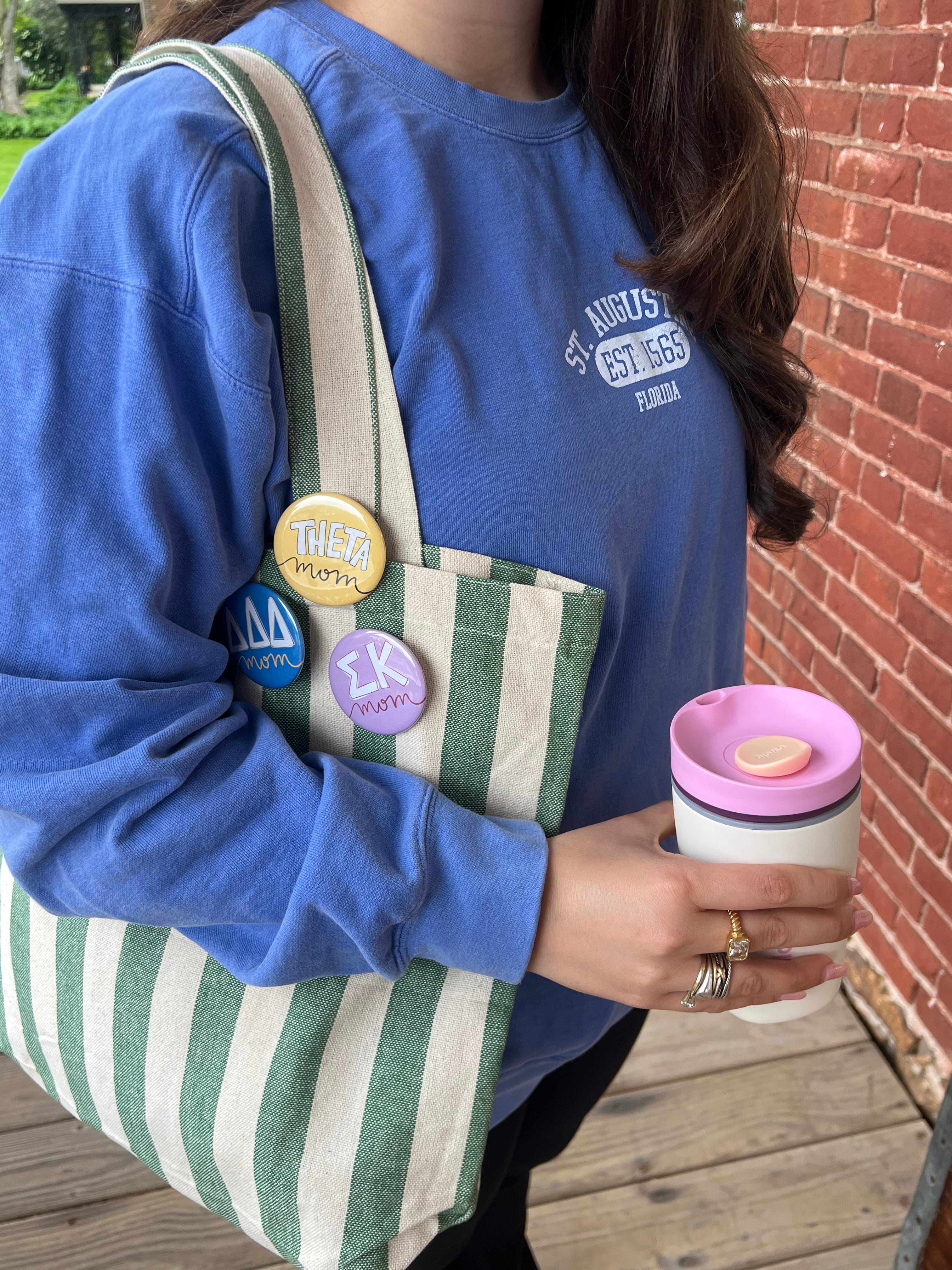 SORORITY MOM GAMEDAY BUTTONS