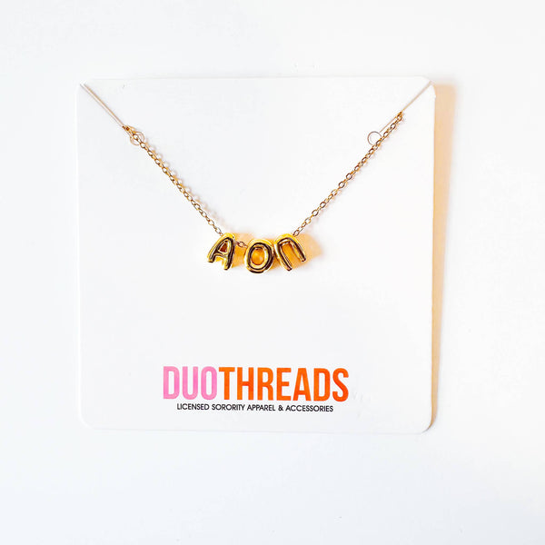 BUBBLE LETTER SORORITY NECKLACE