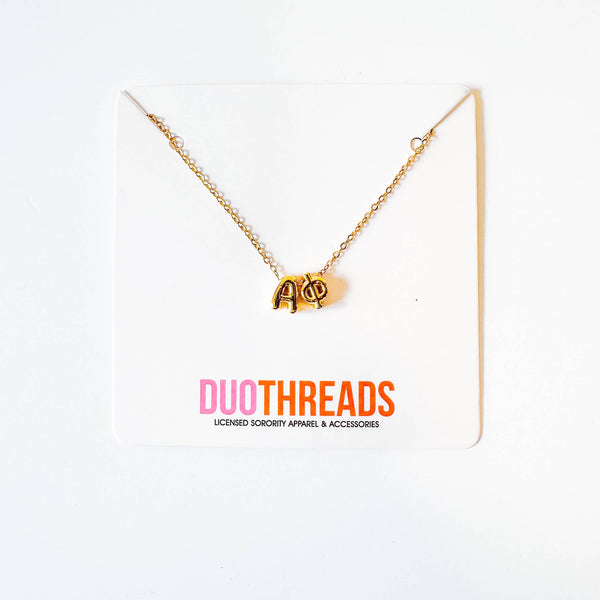 BUBBLE LETTER SORORITY NECKLACE