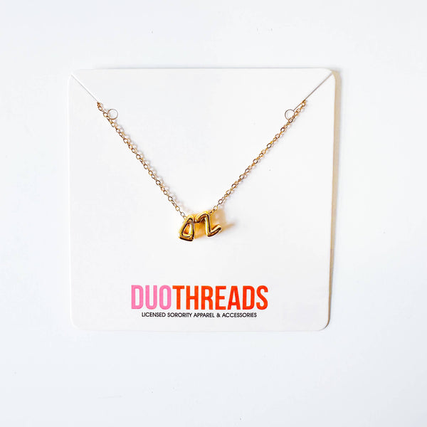 BUBBLE LETTER SORORITY NECKLACE