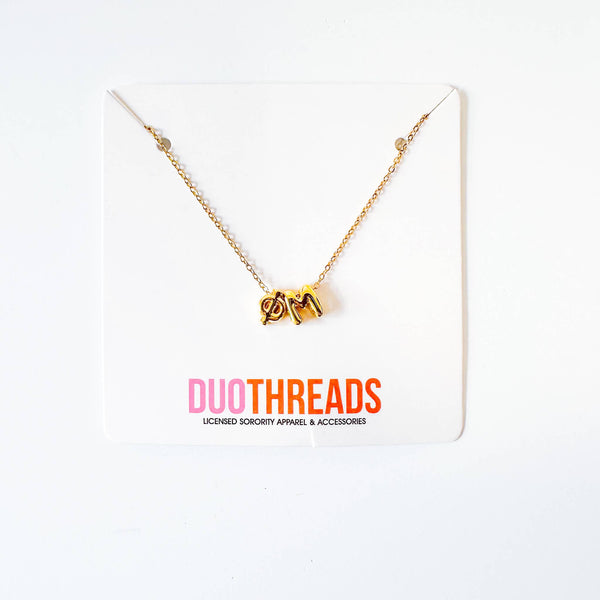 BUBBLE LETTER SORORITY NECKLACE