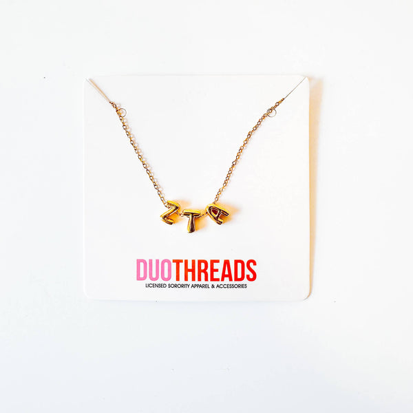 BUBBLE LETTER SORORITY NECKLACE