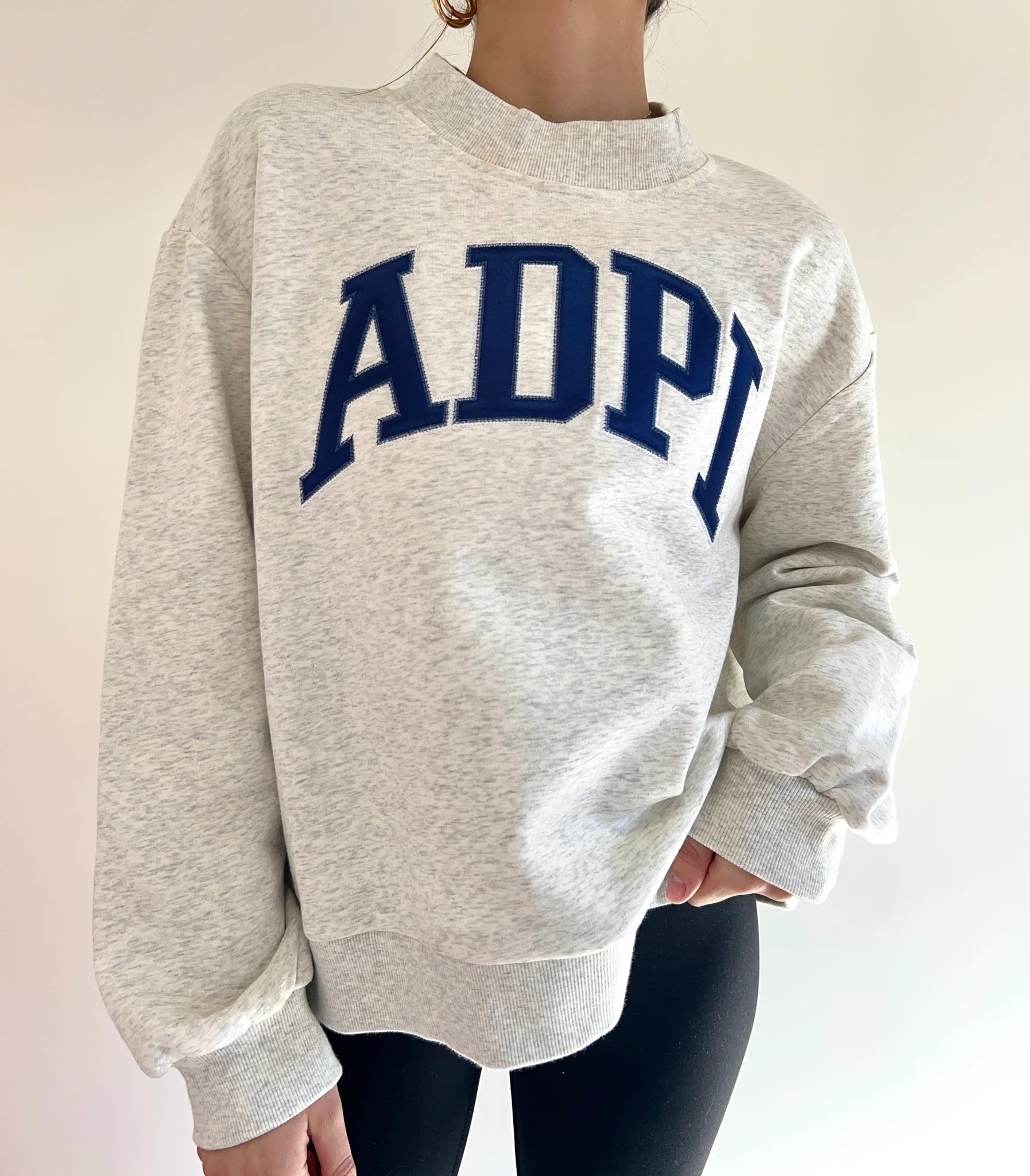 CAMPUS MOCK NECK SORORITY CREWNECK: CHI OMEGA