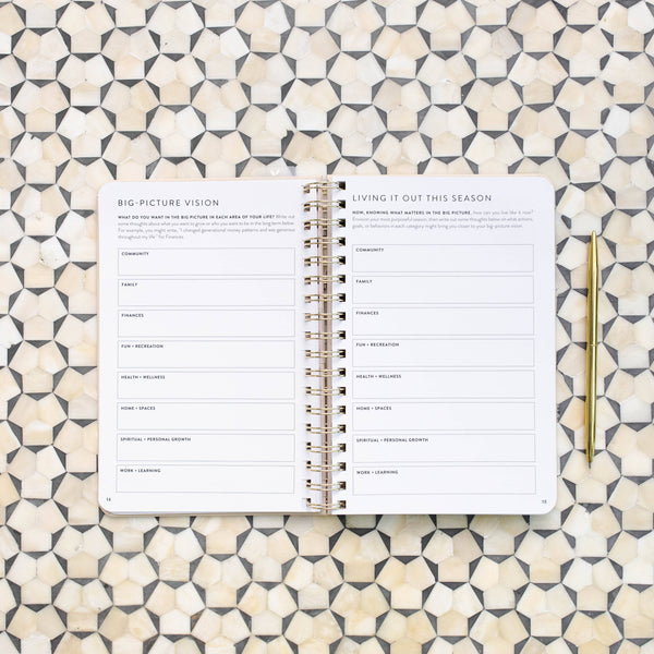 FRESH START DAILY GOAL PLANNER | NATURAL SPIRAL | UNDATED