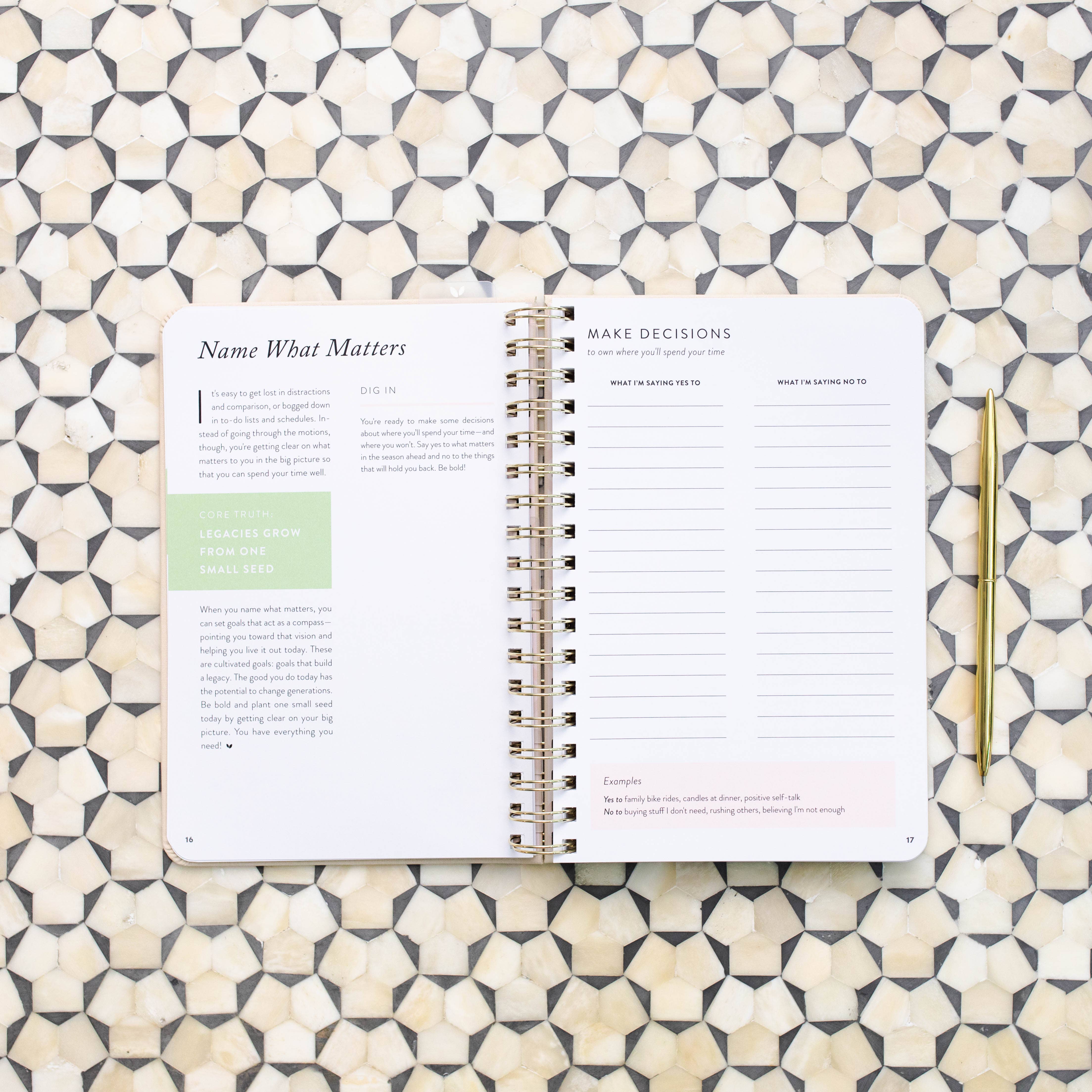 FRESH START DAILY GOAL PLANNER | NATURAL SPIRAL | UNDATED