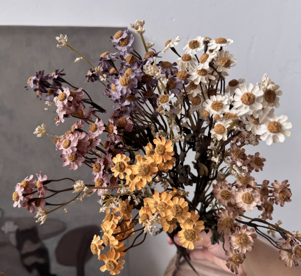 13" TALL FAUX DRIED DAISIES BUNCH