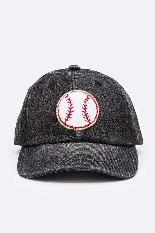 CHENILLE BASEBALL PATCH DENIM CAP
