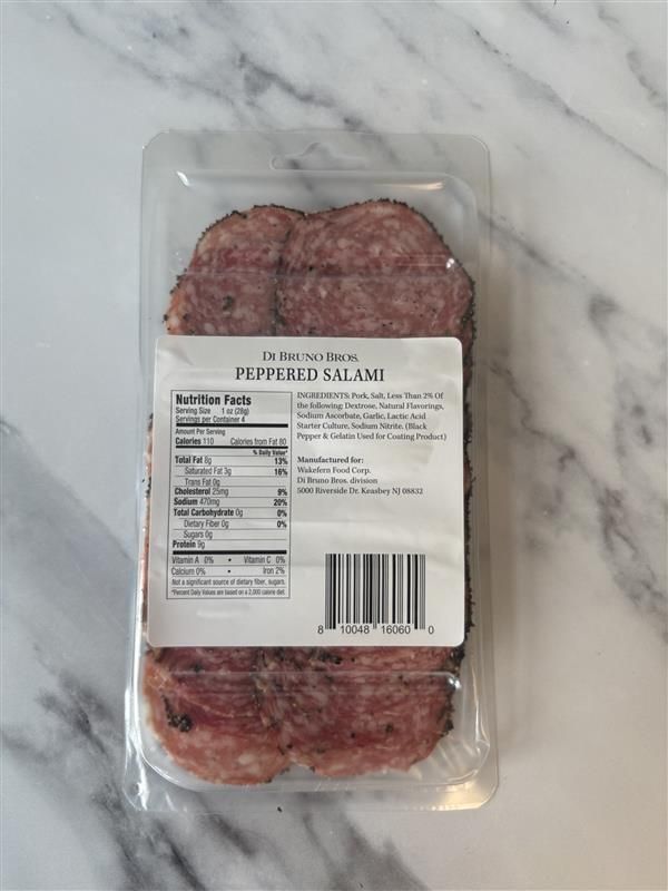 SLICED PEPPERED SALAMI
