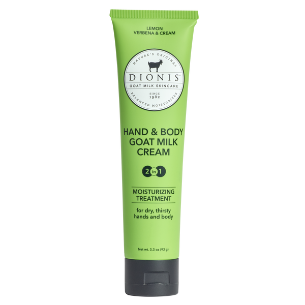 3.3OZ DIONIS LEMON VERBENA & CREAM HAND & BODY GOAT MILK CREAM