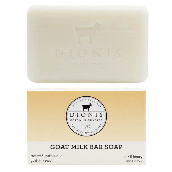 DIONIS MILK & HONEY GOAT MILK BAR SOAP, 6 OZ