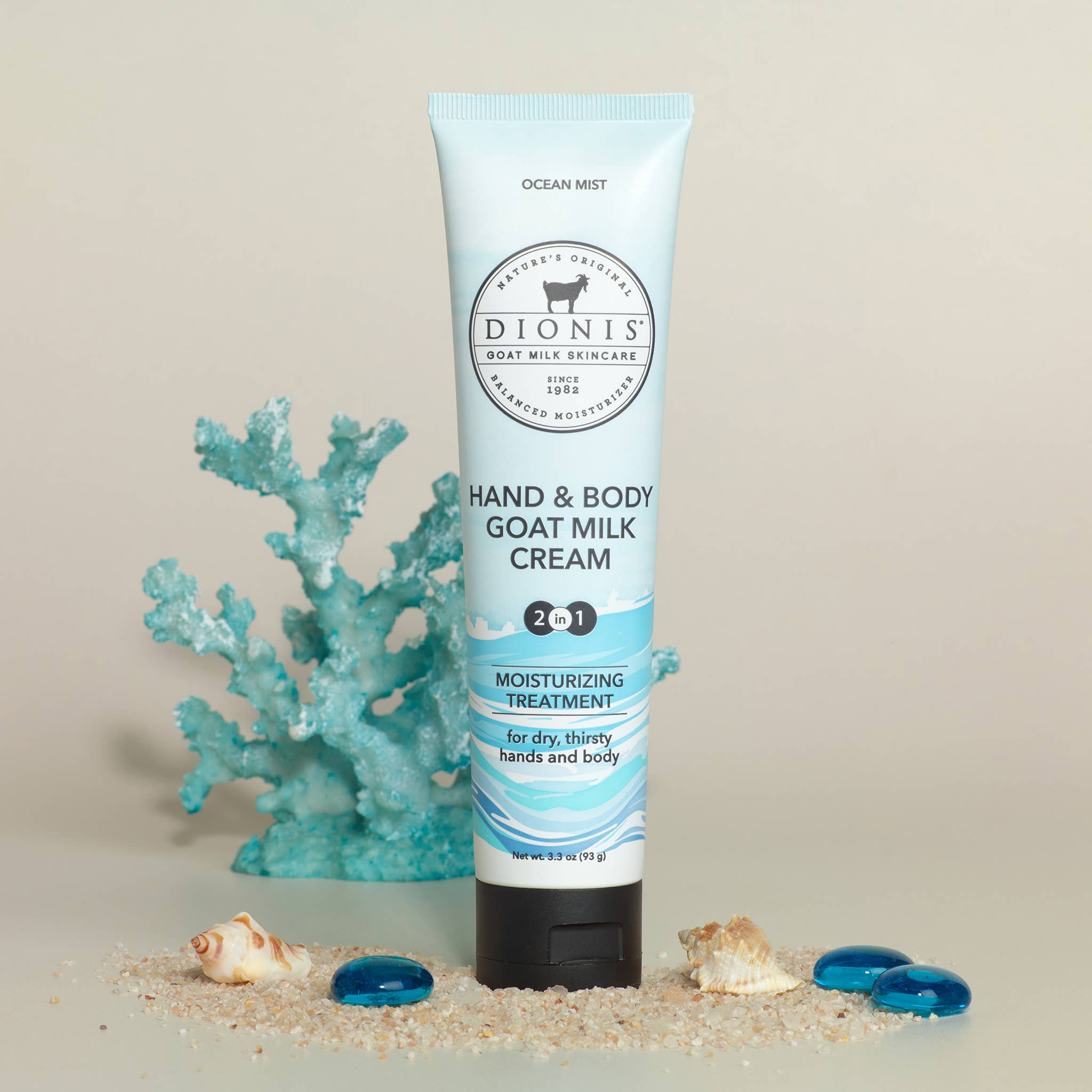 DIONIS OCEAN MIST HAND & BODY GOAT MILK CREAM, 3.3 OZ