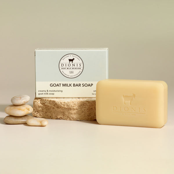 DIONIS UNSCENTED GOAT MILK BAR SOAP, 6 OZ